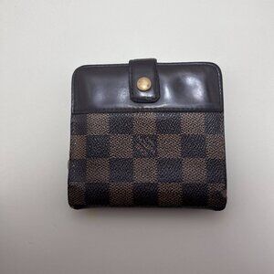 Louis Vuitton Damier Ebene Compact Zip Wallet (Authentic)